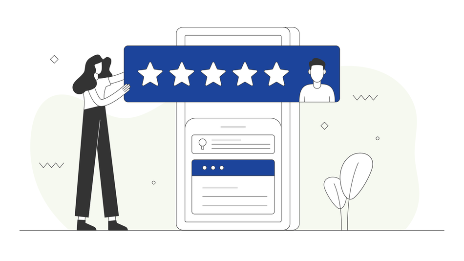 Grafische Darstellung, die illustriert, wie Leser Feedback an die Redaktion geben.